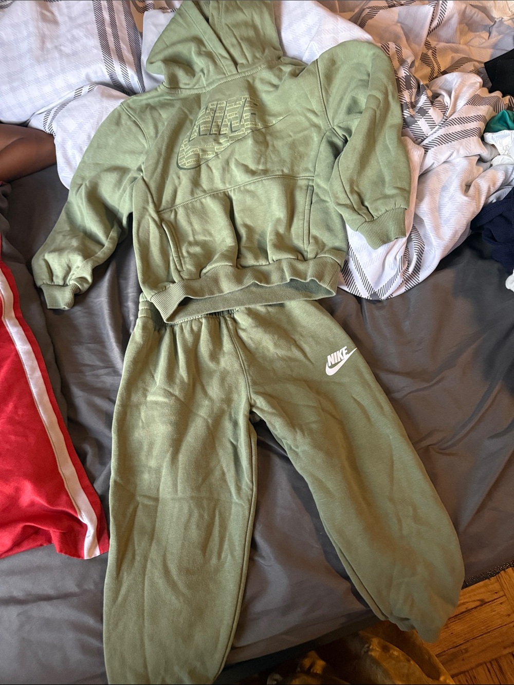 Nike Kids Olive Sweatshirt and Joggers Set